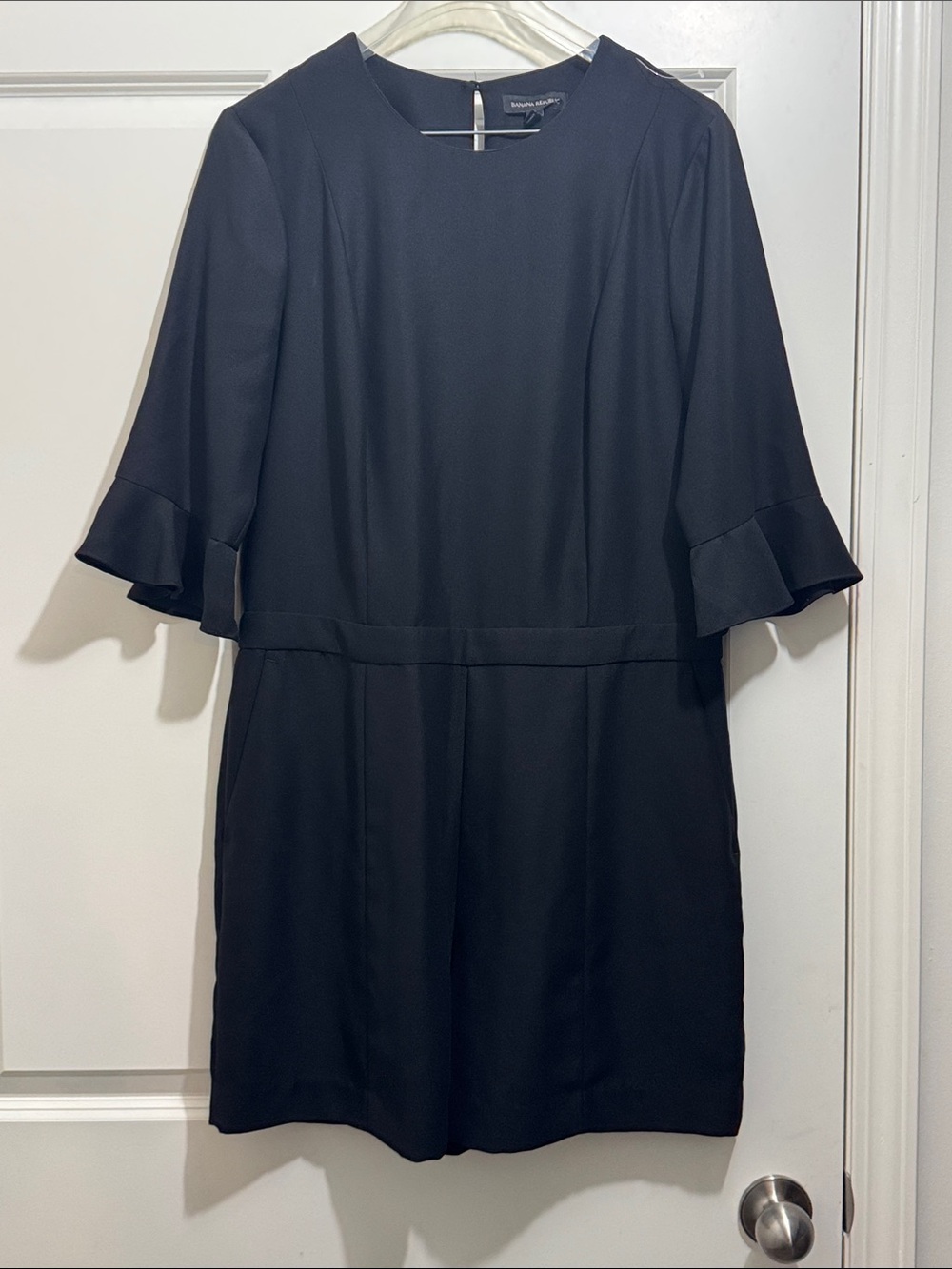 Banana Republic Black Ruffle-Sleeve Romper
